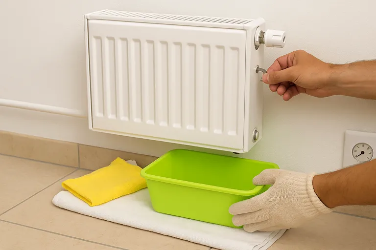 مراحل و آماده سازی رادیاتور برای هواگیری