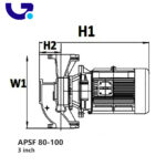 پمپ خطی کوپلینگ مستقیم کالمو مدل APSF 80-100، نمای 2