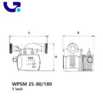 پمپ سیرکولاتور اینورتر کالمو مدل WPSM 25-80/180، نمای 3