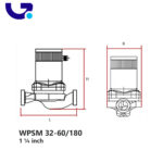 پمپ سیرکولاتور اینورتر کالمو مدل WPSM 32-60/180، نمای 2
