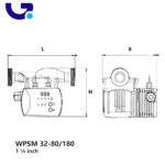 پمپ سیرکولاتور اینورتر کالمو مدل WPSM 32-80/180، نمای 3
