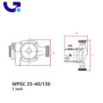 پمپ سیرکولاتور سه‌سرعته کالمو مدل WPSC 25-40/130، نمای 2