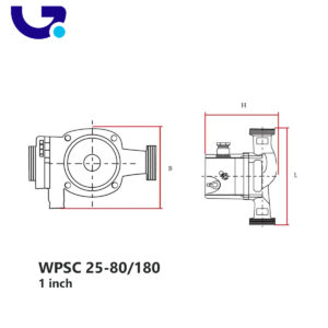 پمپ سیرکولاتور سه‌سرعته کالمو مدل WPSC 25-80/180