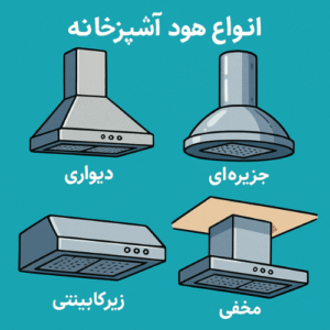 ۳ ویژگی انواع هود آشپزخانه که قبل از خرید باید بشناسید | راهنمای صفر تا صد