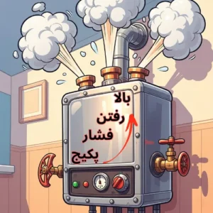 مشکل بالا رفتن فشار پکیج + بررسی و رفع آن + ویدیو کامل