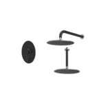 شیر حمام توکار روگن شودر تیپ ۱ BRASS رنگ مشکی کروم
