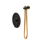 شیر توالت توکار روگن شودر BRASS رنگ مشکی طلا