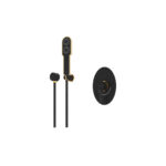 شیر حمام توکار روگن شودر تیپ ۲ BRASS رنگ مشکی طلا