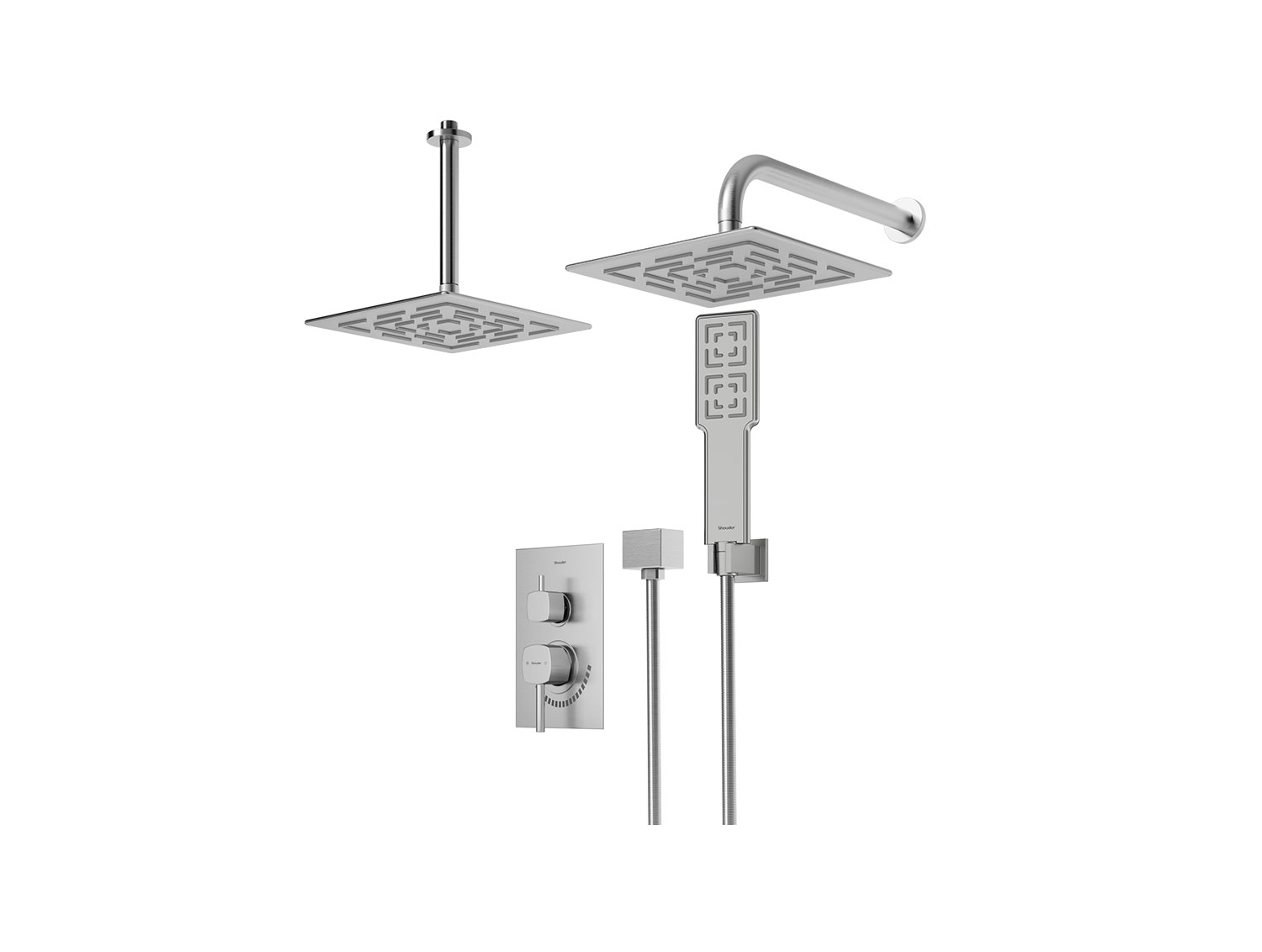 شیر حمام توکار رومر شودر تیپ ۳ BRASS رنگ کروم مات