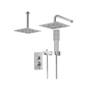 شیر حمام توکار رومر شودر تیپ ۴ BRASS رنگ کروم مات