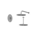 شیر حمام توکار روگن شودر تیپ ۱ BRASS رنگ کروم مات