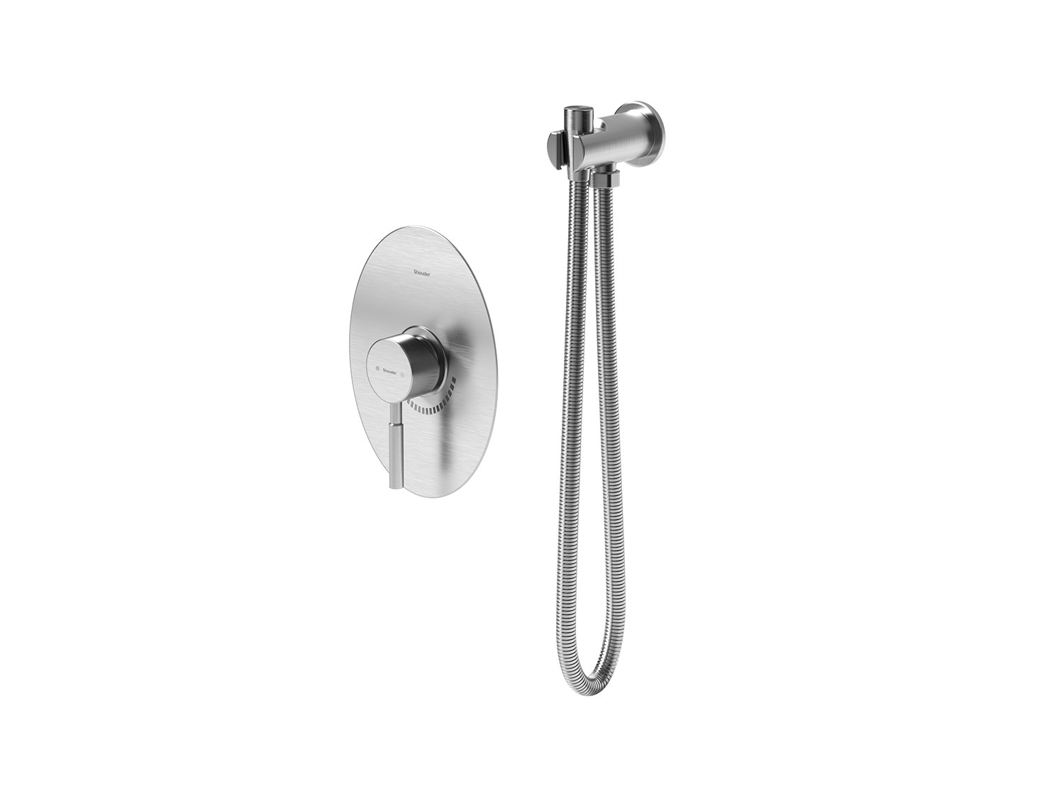 شیر توالت توکار روگن شودر BRASS رنگ کروم مات