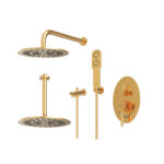 شیر حمام توکار روگن شودر تیپ ۴ BRASS رنگ طلا