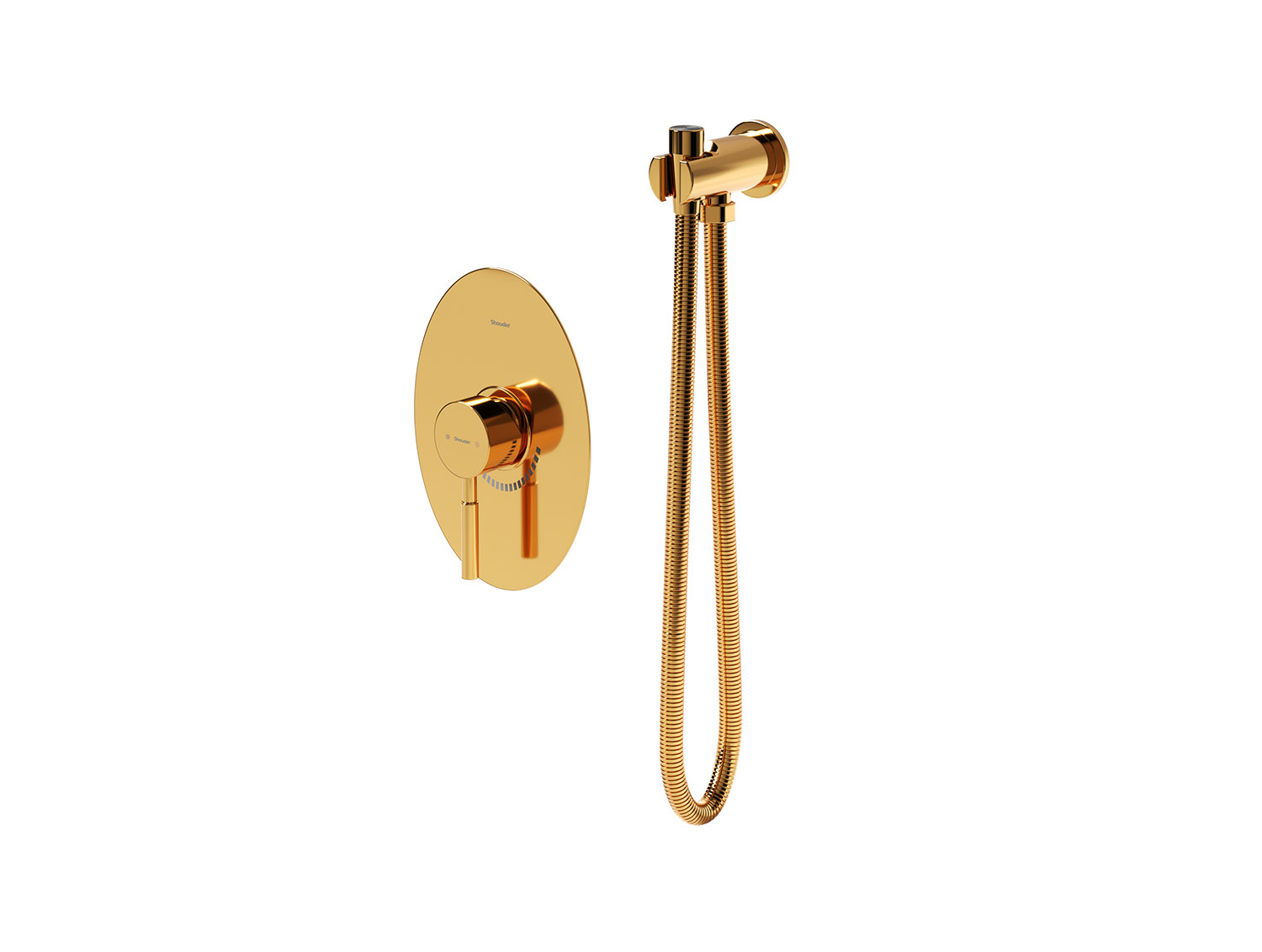 شیر توالت توکار روگن شودر BRASS رنگ طلا
