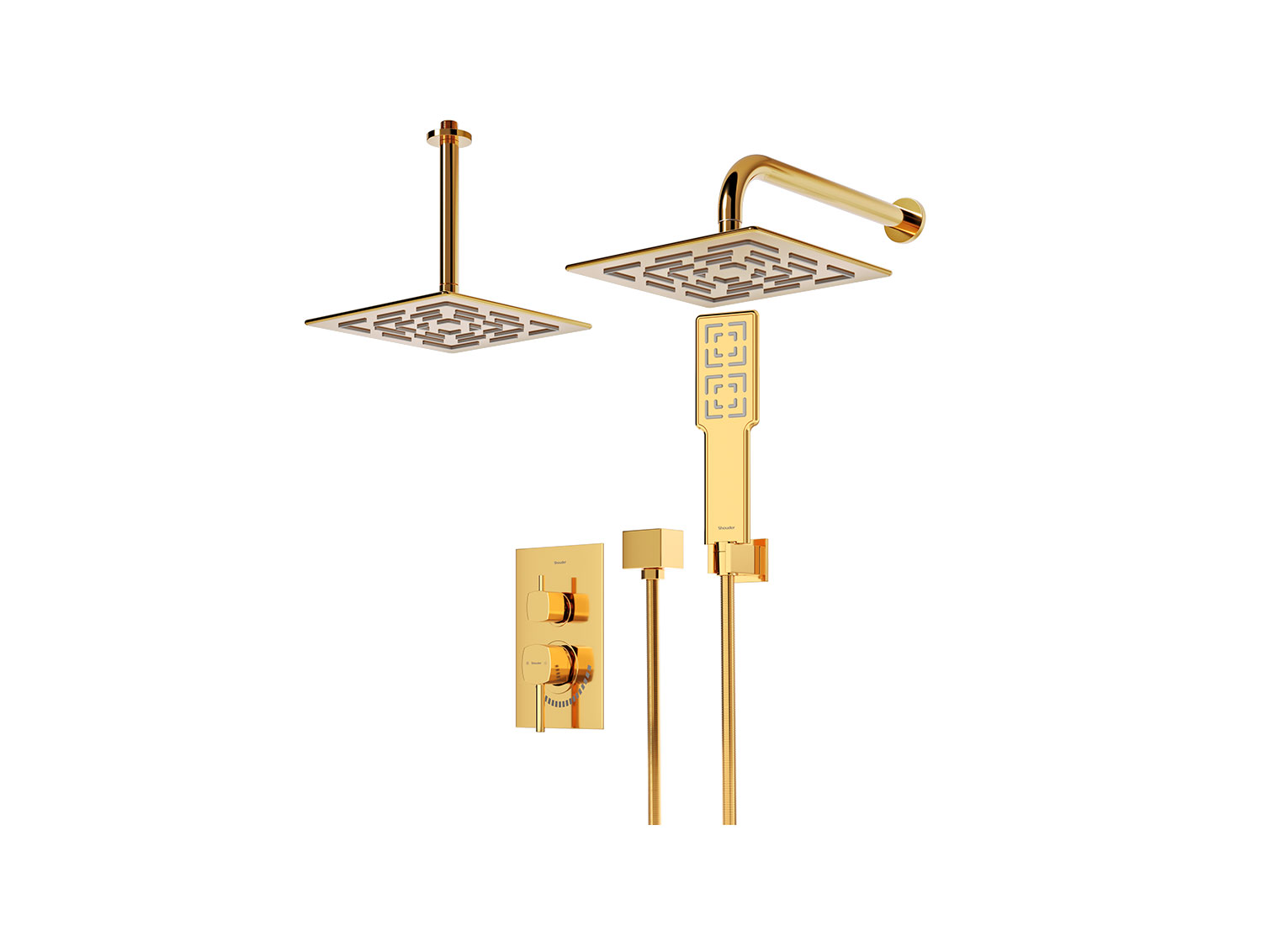 شیر حمام توکار رومر شودر تیپ ۳ BRASS رنگ طلا