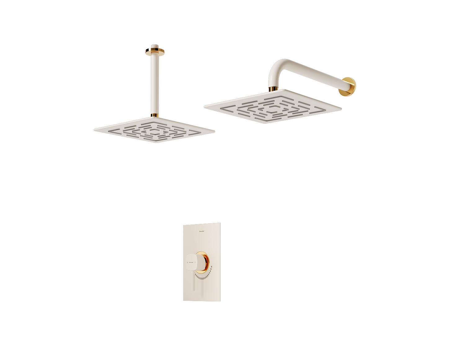 شیر حمام توکار رومر شودر تیپ ۱ BRASS رنگ شیری طلا