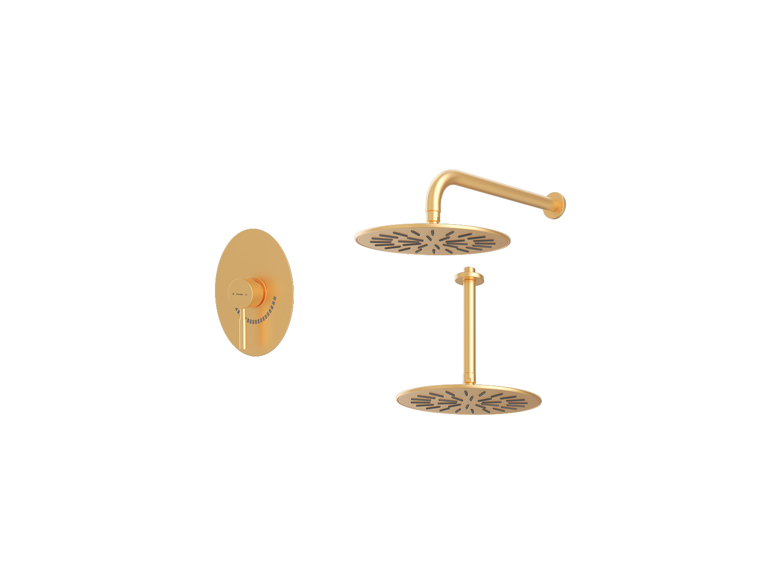 شیر حمام توکار روگن شودر تیپ ۱ BRASS رنگ طلا مات