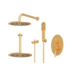 شیر حمام توکار روگن شودر تیپ ۴ BRASS رنگ طلا مات