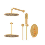 شیر حمام توکار روگن شودر تیپ ۳ BRASS رنگ طلا مات