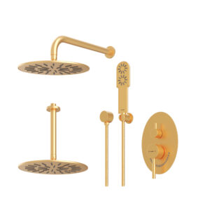 شیر حمام توکار روگن شودر تیپ ۳ BRASS رنگ طلا مات