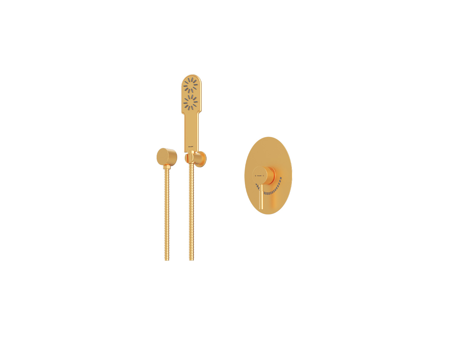 شیر حمام توکار روگن شودر تیپ ۲ BRASS رنگ طلا مات
