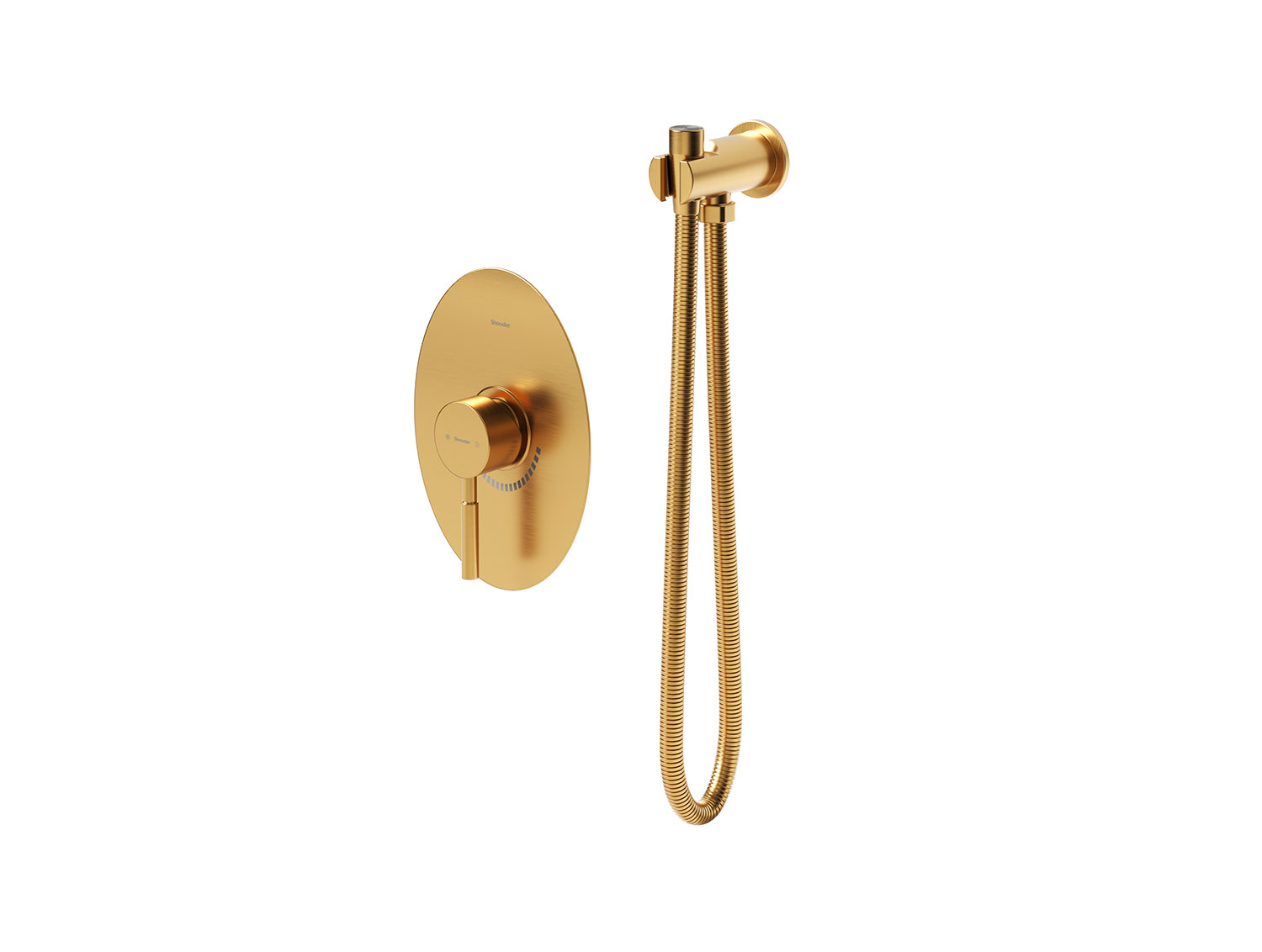 شیر توالت توکار روگن شودر BRASS رنگ طلا مات