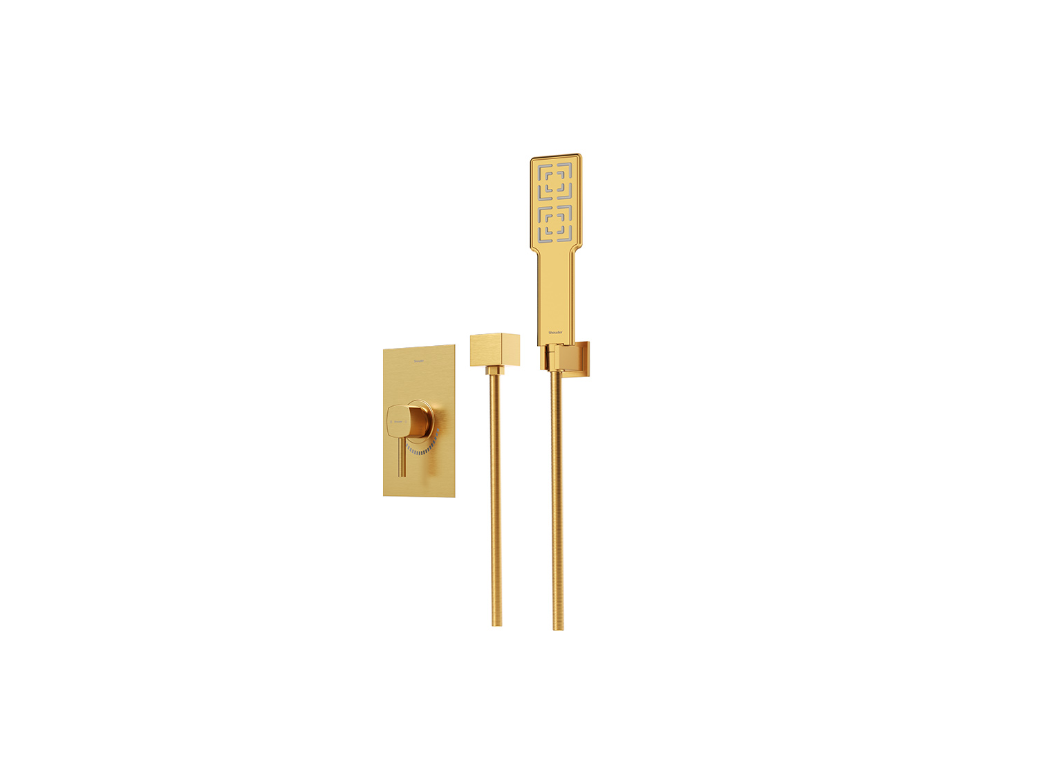 شیر حمام توکار رومر شودر تیپ ۲ BRASS رنگ طلا مات