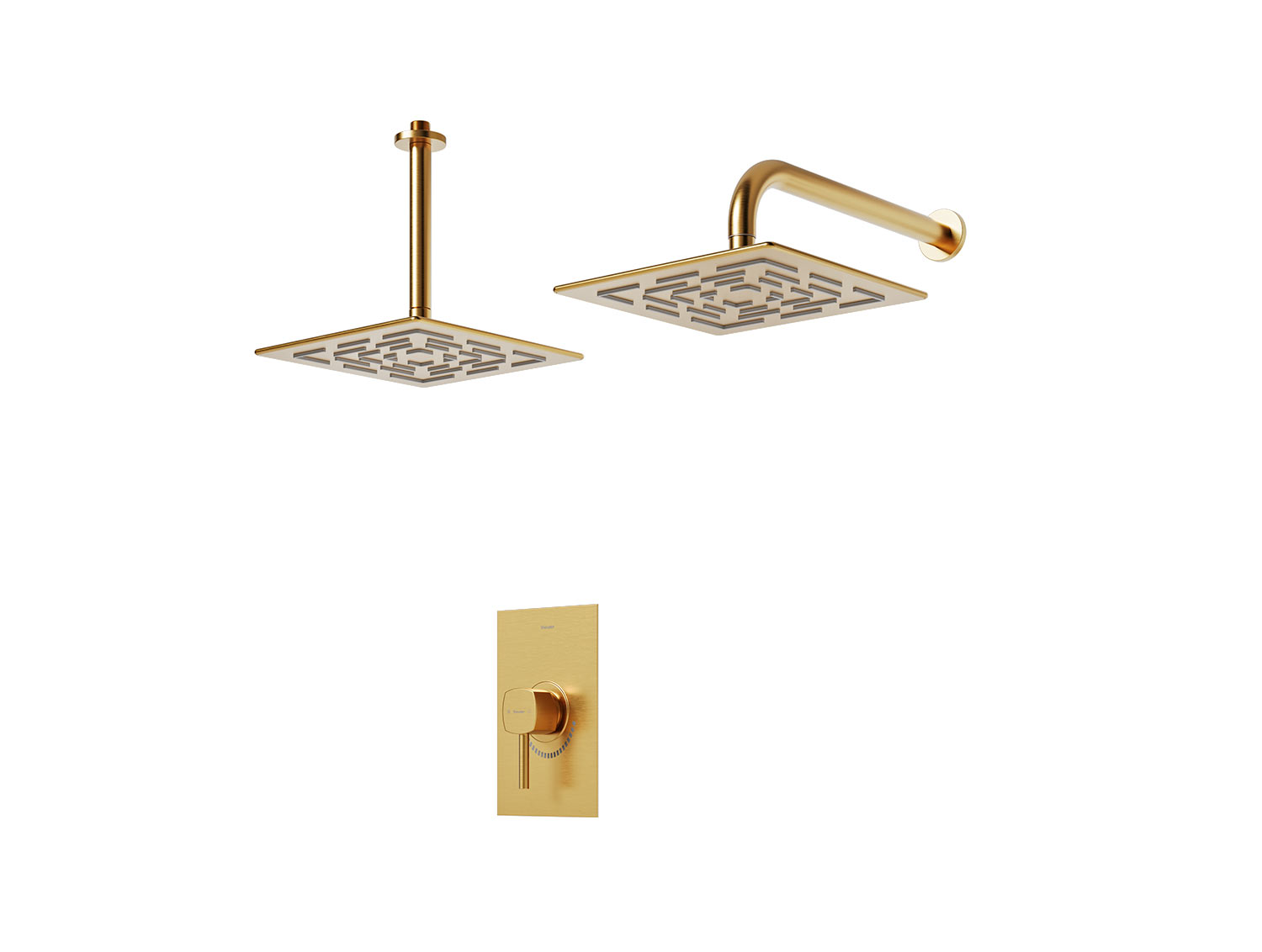 شیر حمام توکار رومر شودر تیپ ۱ BRASS رنگ طلا مات