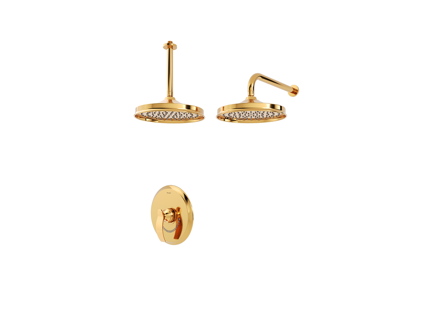 شیر حمام توکار شودر مدل گلوریس تیپ 1 BRASS