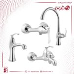 ست شیرآلات شودر کلاسیک رنگ کروم