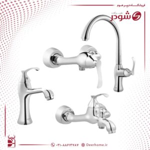 ست چهار تکه شیرآلات شودر مدل کلاسیک