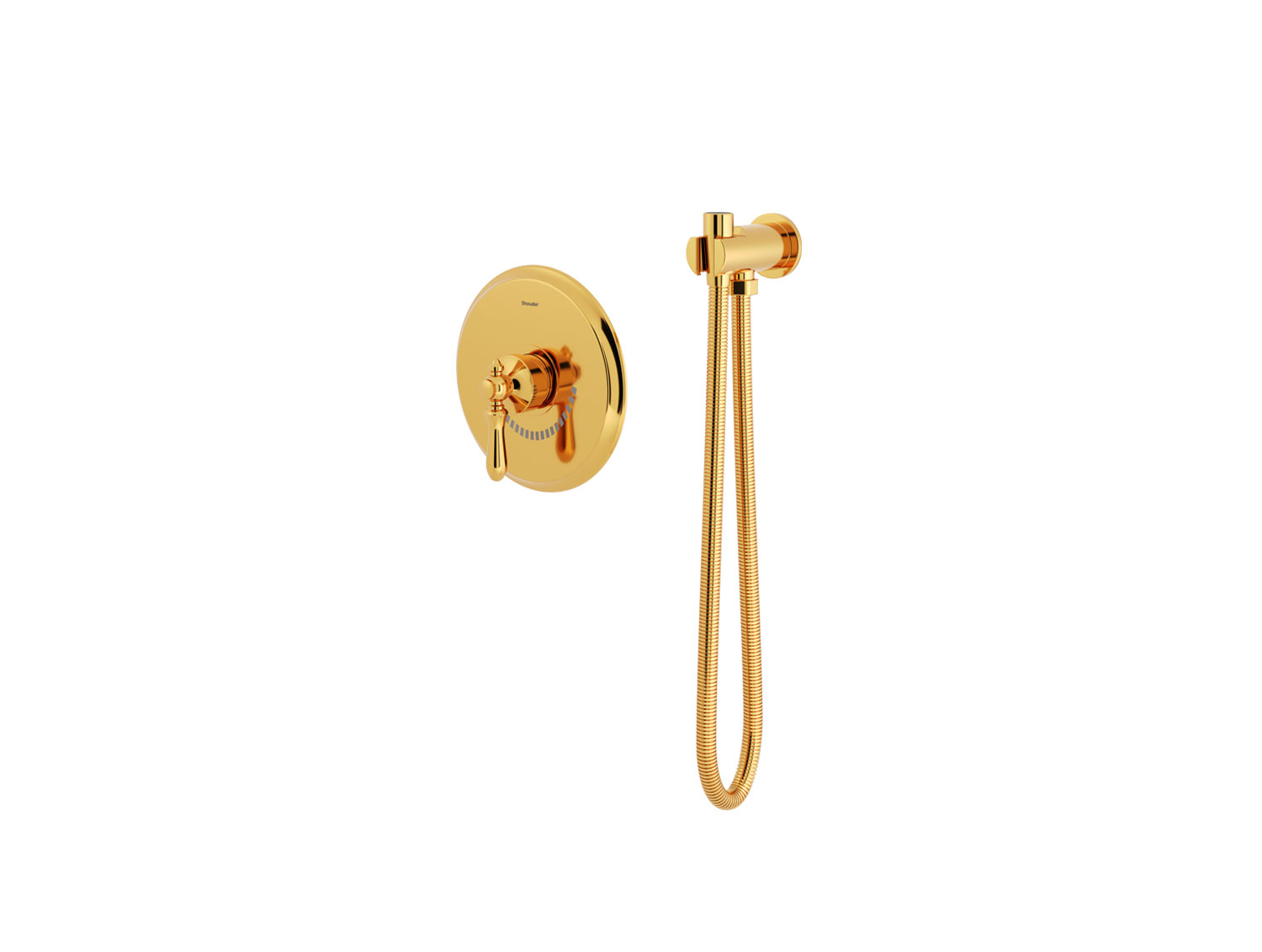 شیر توالت توکار شودر مدل زیگموند BRASS