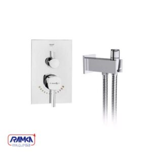 شیر توالت بیده توکار شودر مدل رومر BRASS