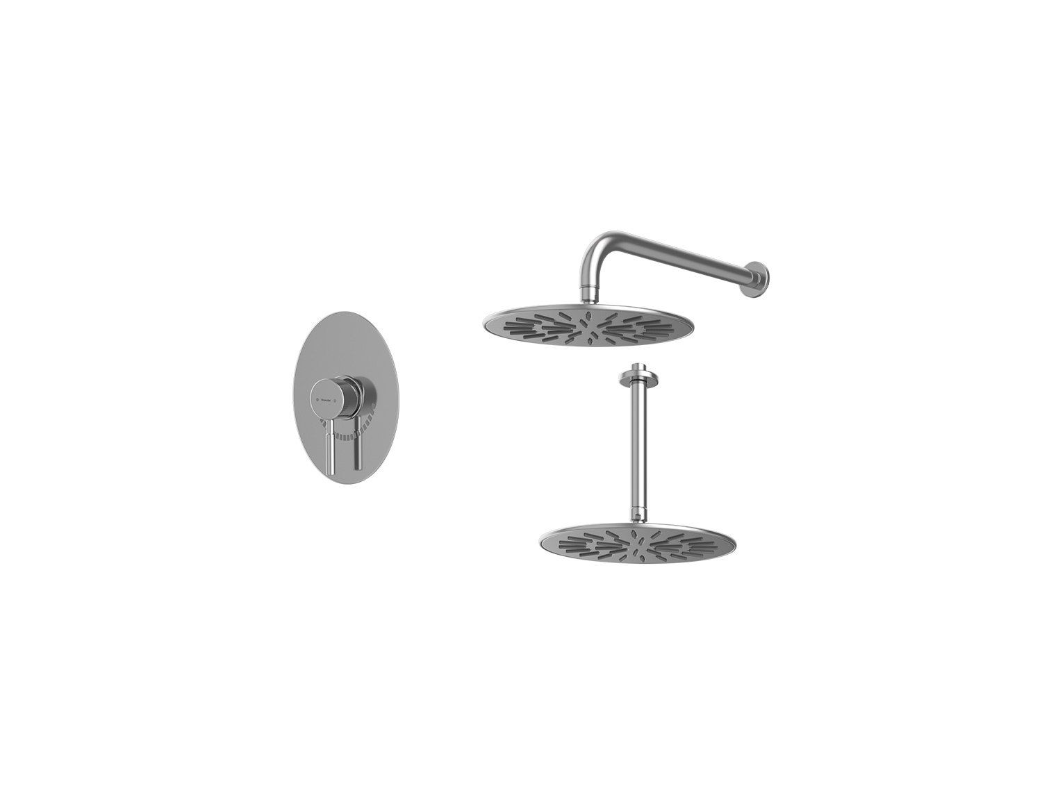 شیر حمام توکار شودر مدل روگن تیپ 1 BRASS