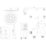 شیر توکار شودر روگن BRASS تیپ ۳ کروم