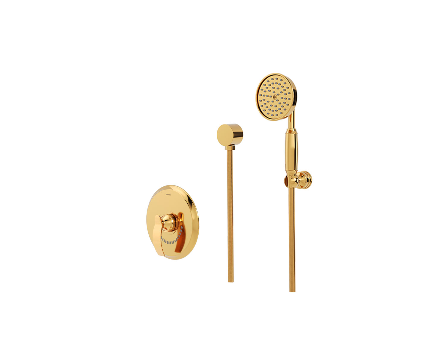 شیر حمام توکار شودر مدل گلوریس تیپ 2 BRASS