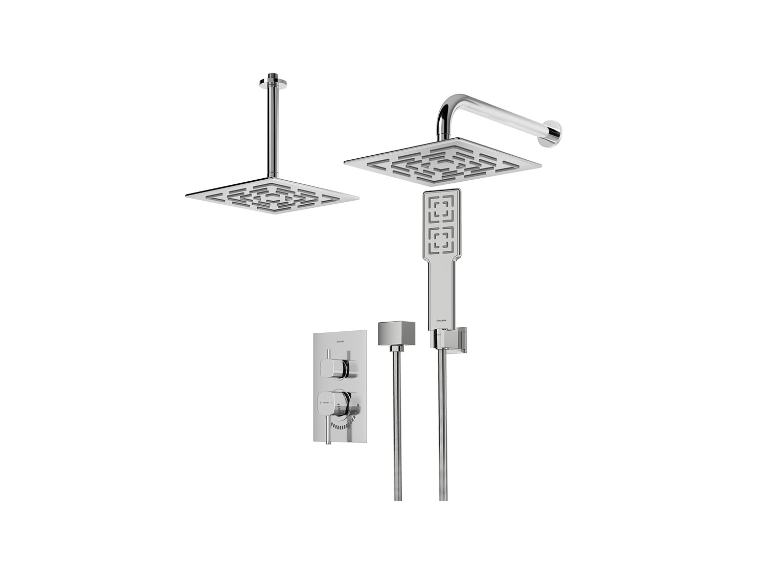 شیر حمام توکار شودر مدل رومر تیپ 3 BRASS