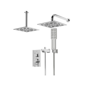 شیر حمام توکار رومر BRASS تیپ ۴ شودر کروم تصویر رسمی کارخانه