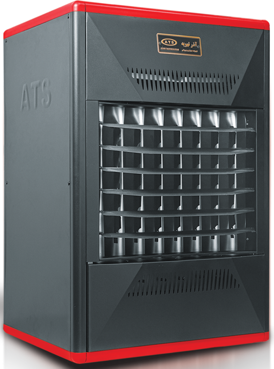 هیتر گازی آذر تهویه A650 پرومکس دو ظرفیتی و فن‌دار